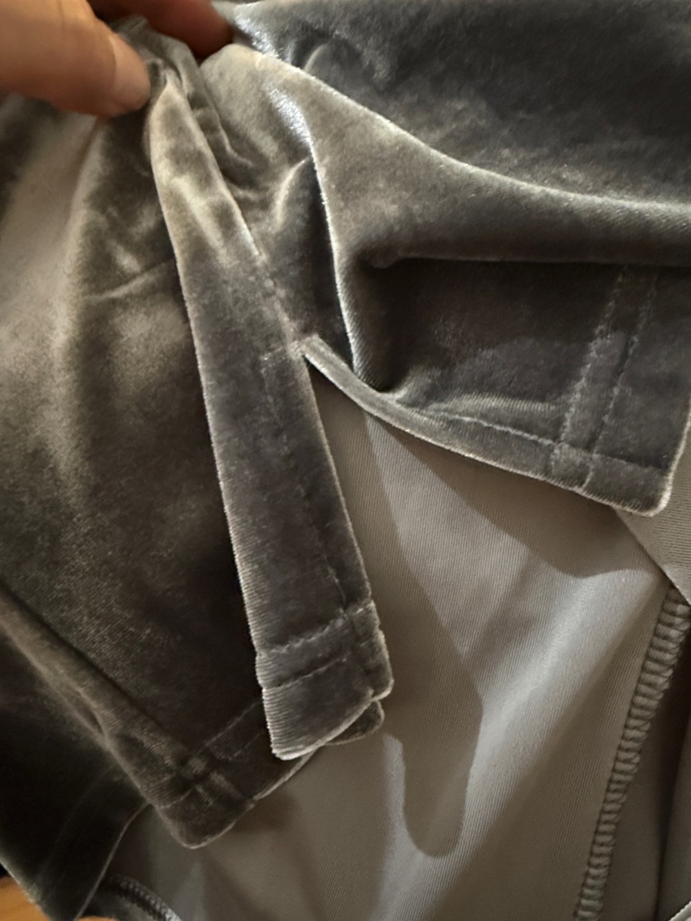 Bob Mackie Velvet Scoop Neck Tank - Charcoal - Picture 4 of 4